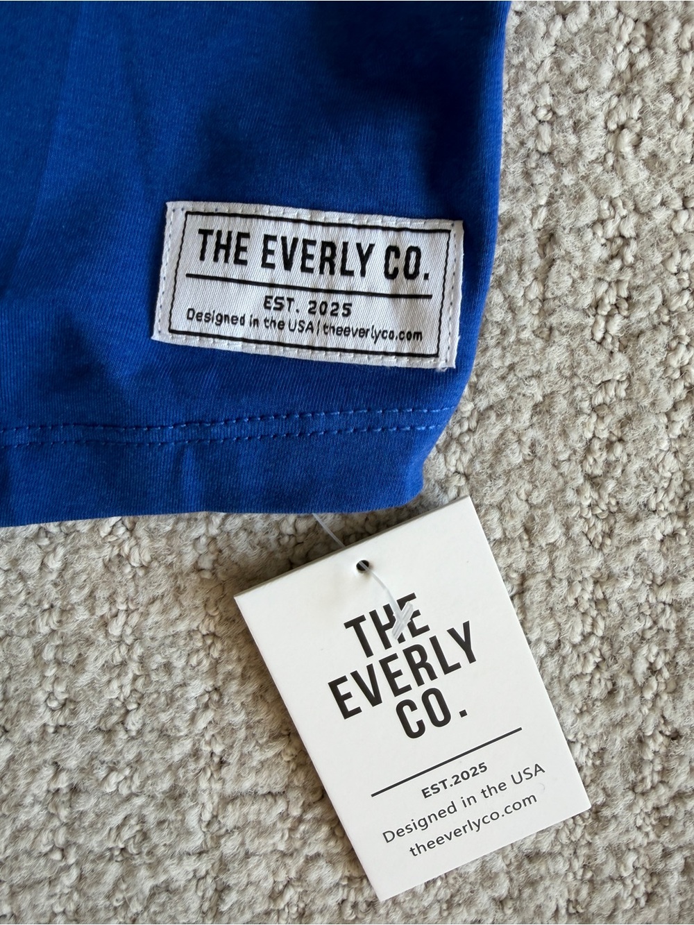 NWT The Everly Co. Essential Tank Blue XL Soft Stretch Sleeveless Top - Picture 4 of 7